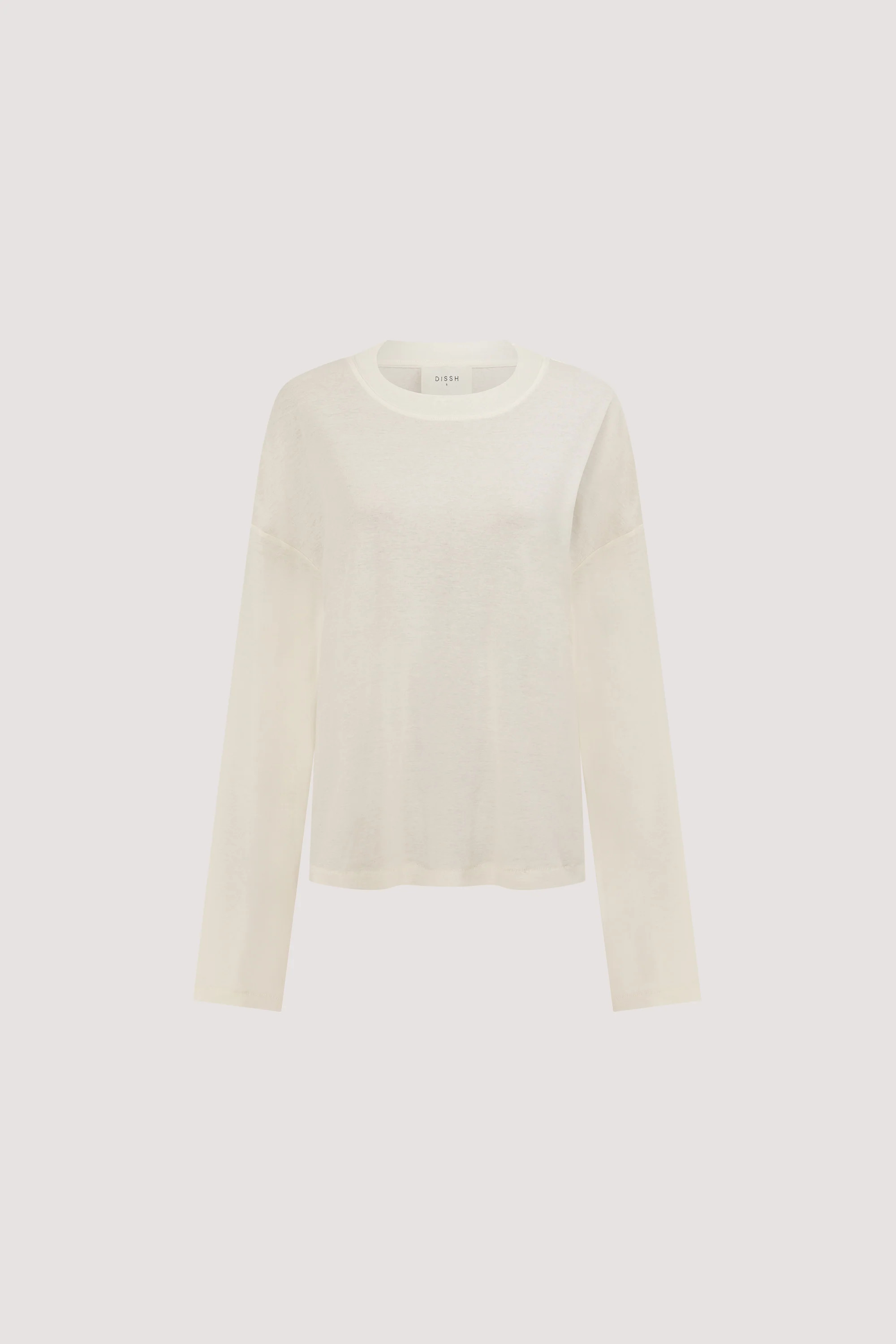 SLOANE CREAM SLEEVED CREW NECK KNIT | DISSH