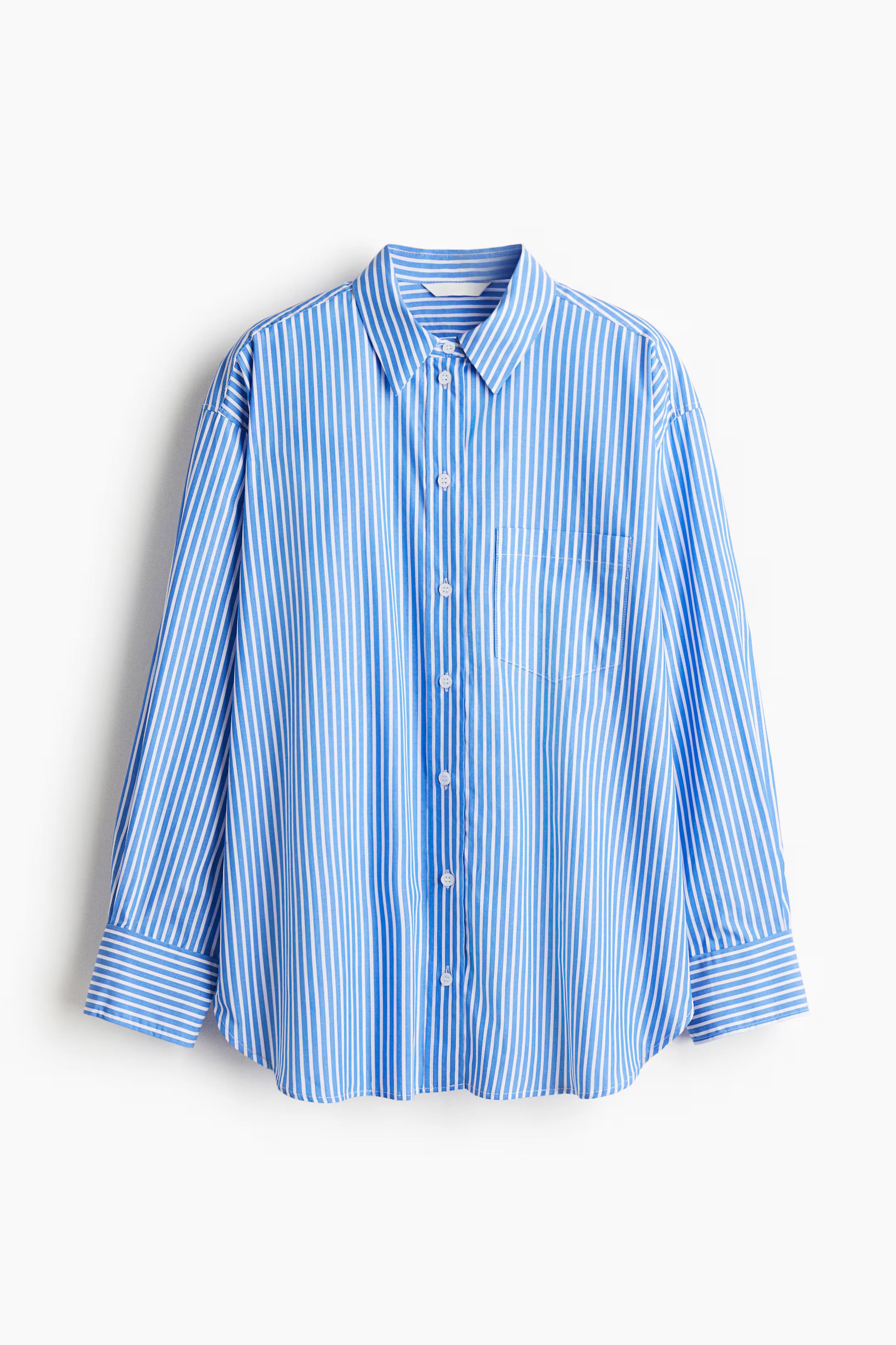 Oversized cotton poplin shirt | H&M (UK, MY, IN, SG, PH, TW, HK)