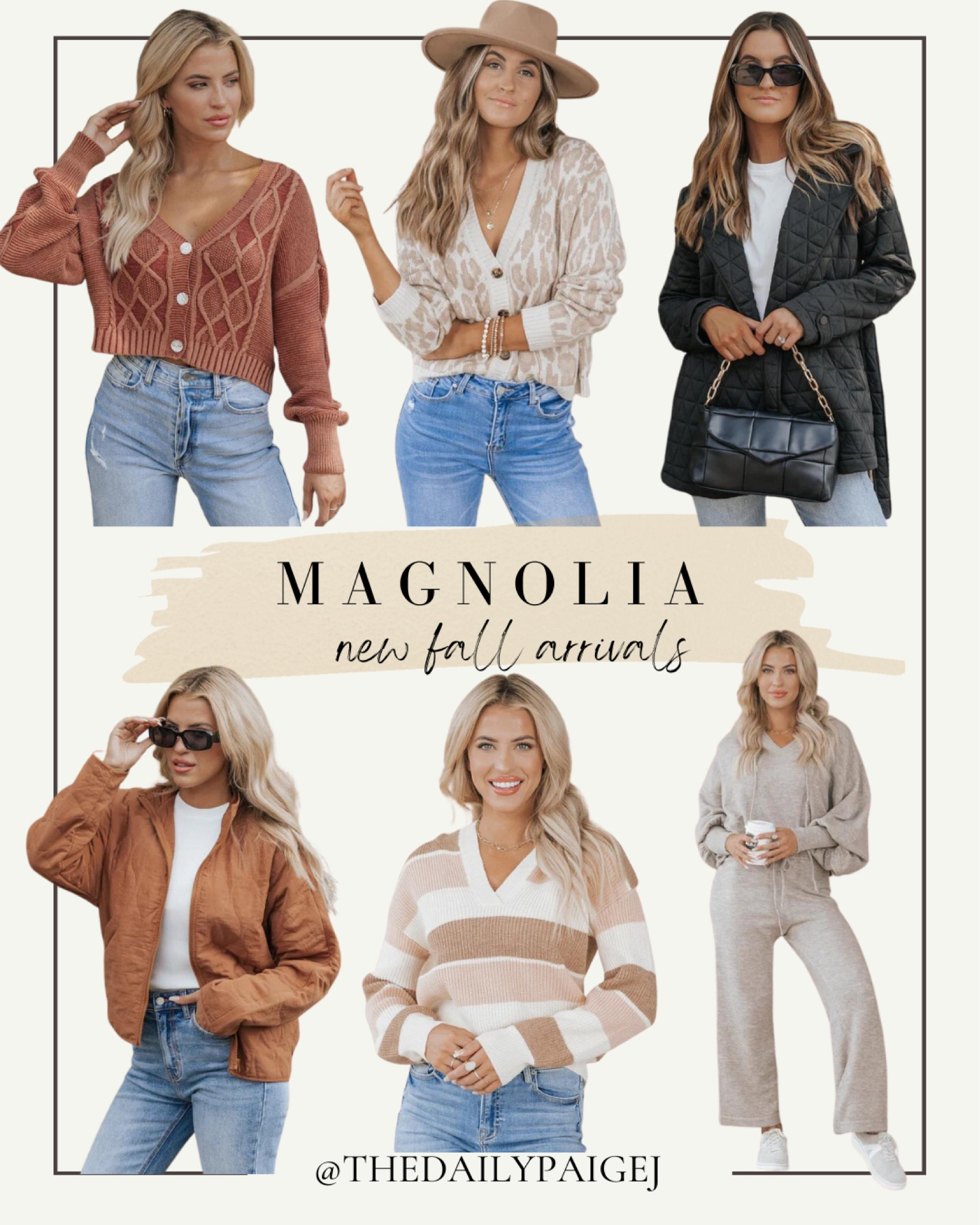 Looking for cute fall outfit ideas? Magnolia boutique has really cute fall options like cardigans, jackets and sweaters. I love a cropped cardigan with a pair of light denim jeans or even this tie jacket that’s great for cooler temps. 

Fall outfit, striped sweaters, fall denim, black denim, light wash denim, loafer, fall sweaters, fall vests, neutral outfit, cropped sweaters, fall fedora, black and white, Autumn outfits, autumn fashion, autumn colors, autumn jacket, autumn jeans outfit, autumn jacket womens, autumn street style, fall outfits women, fall outfits under $50, fall dresses, fall footwear, summer transition, pumpkin picking outfits

#LTKunder50 #LTKunder100 #LTKSeasonal