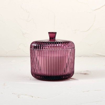 7oz Mandarin & Patchouli Glass Trinket Box Candle Burgundy - Opalhouse™ designed with Jungalow... | Target