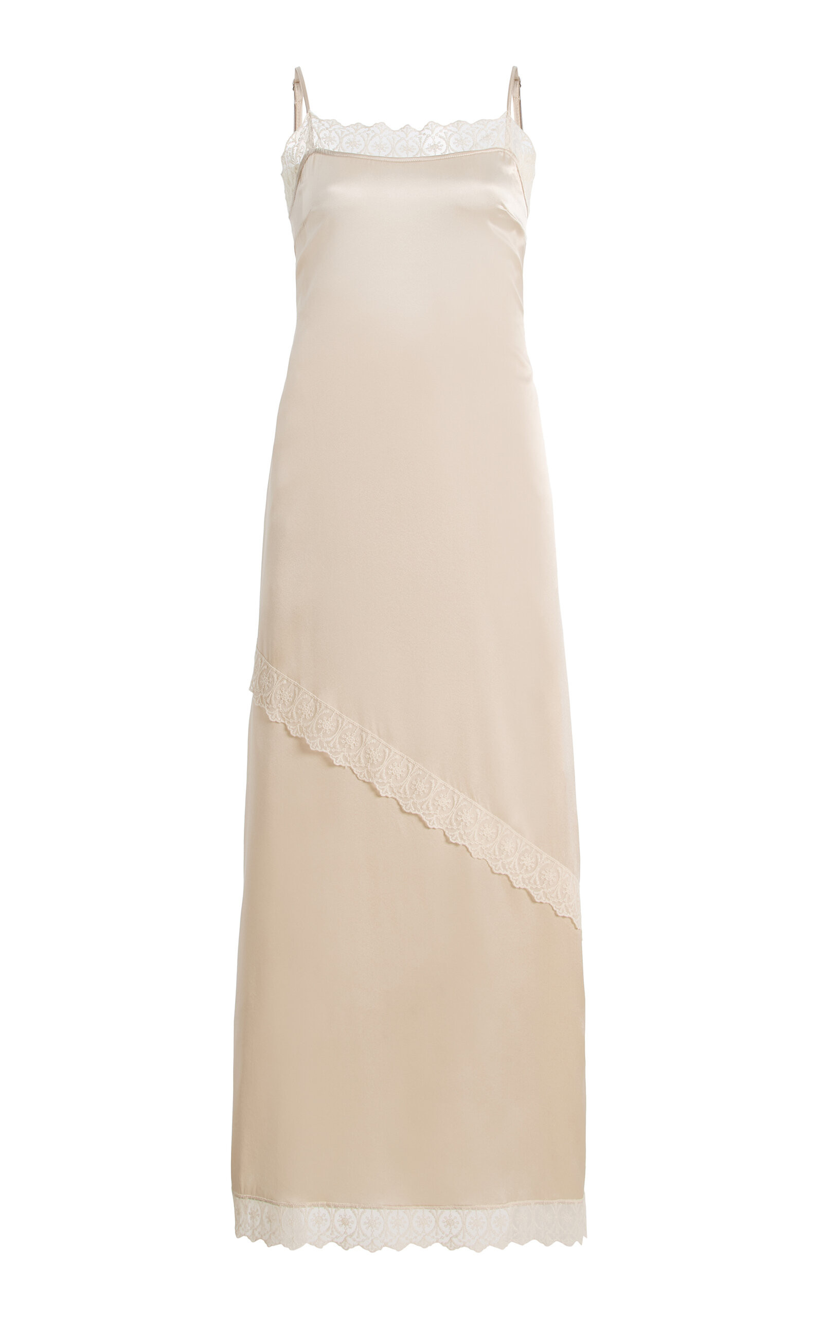 Cata Lace-Trimmed Silk Maxi Dress | Moda Operandi (Global)