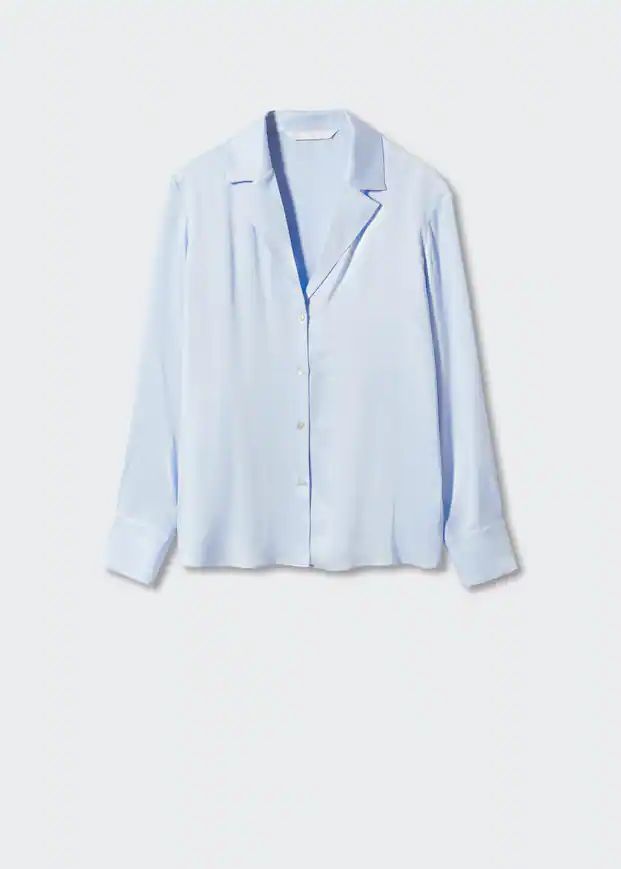 Lapels flowy shirt | MANGO (UK)