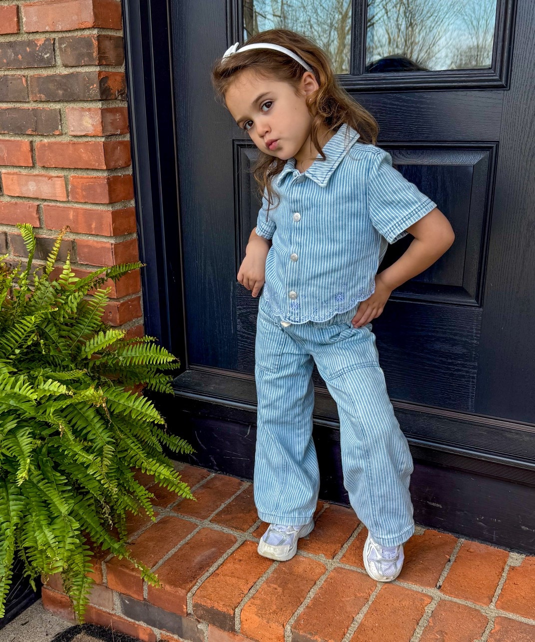 Target stripe cat & jack set! I bought the shorts set and denim pants for a mix and match look. Mix and match. Toddler girls. Target kids look. Target look. Cat and jack. Cat & jack kids. Cat & jack girls. Summer look. Spring look. Girls look 

#LTKdayinmylife #LTKKids #LTKBaby