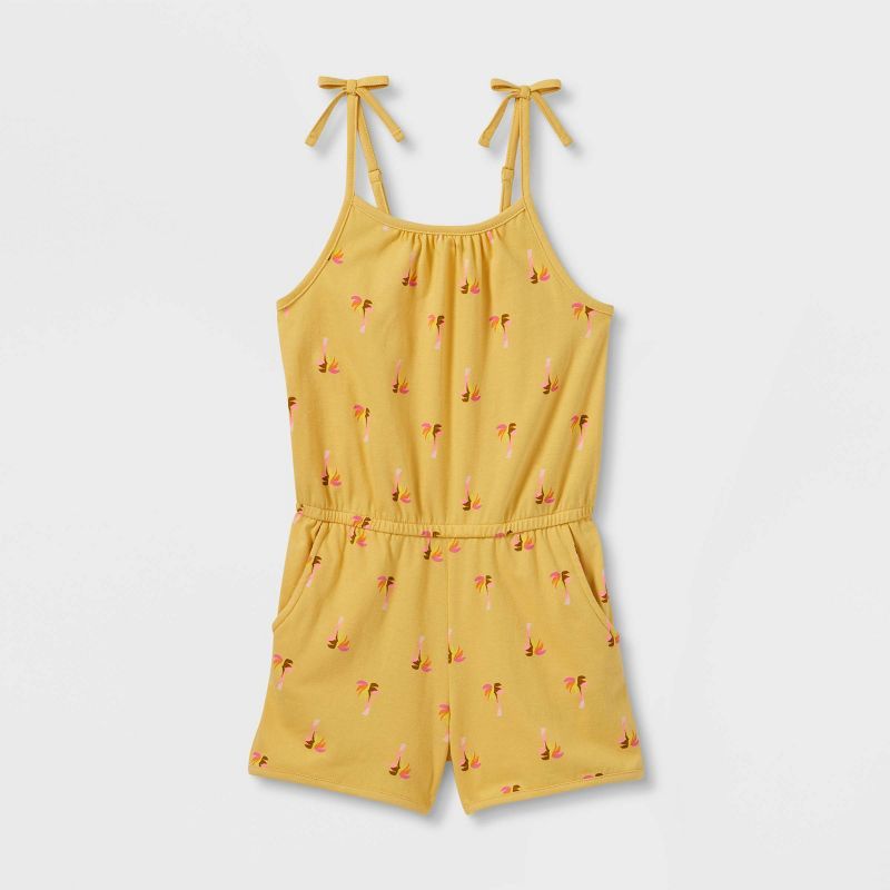 Girls' Sleeveless Printed Knit Romper - Cat & Jack™ | Target
