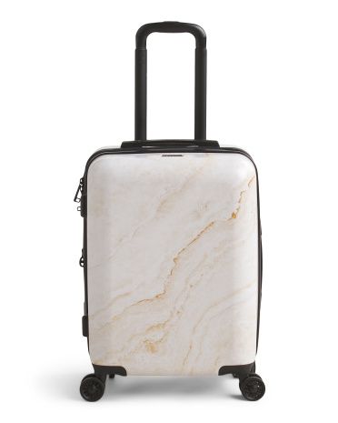 20in Marble Hardside Carry-on Spinner | TJ Maxx