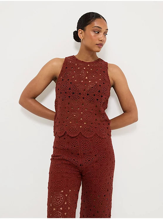 Berry Crochet Vest | George