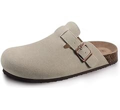 KIDMI Women's Suede Clogs Leather Mules Cork Footbed Sandals Potato Shoes with Arch Support | Amazon (US)