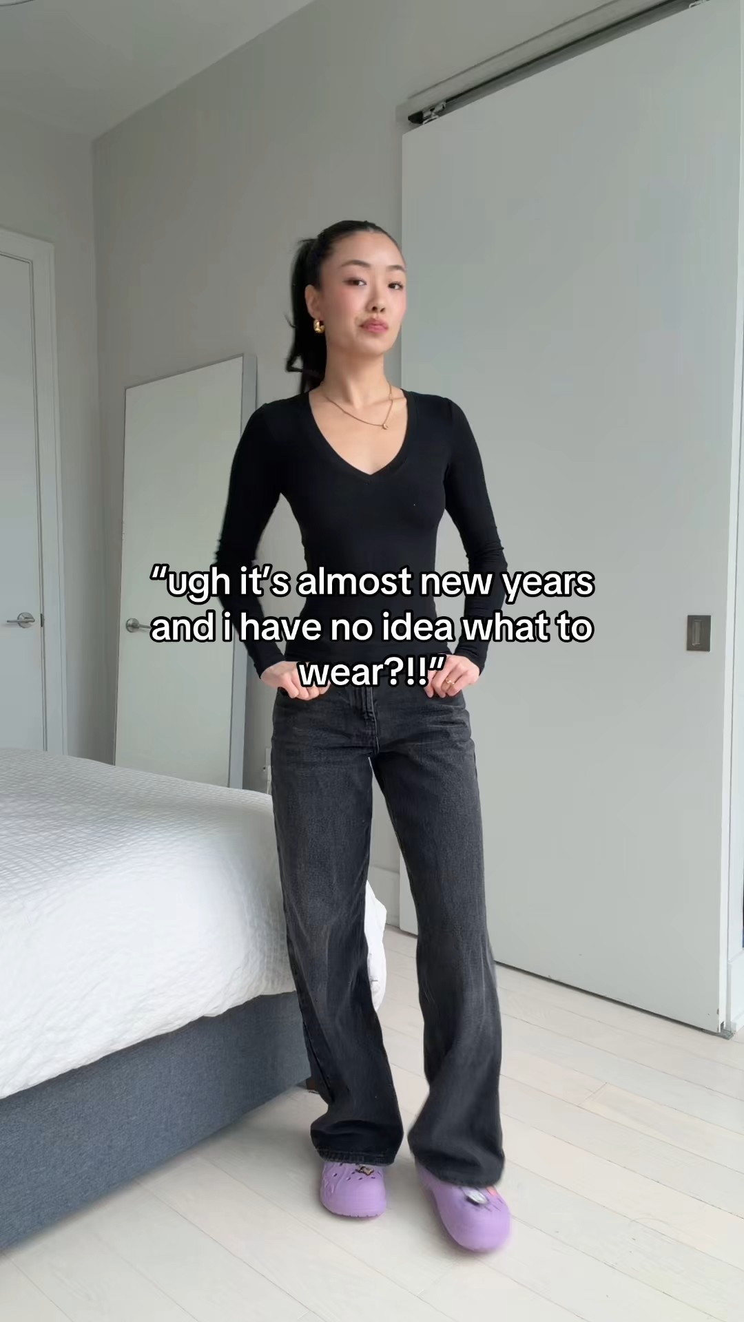 new years outfits! outfit ones sparkly top is an old one from rw&co. and the black long sleeve is the jus the long sleeve v neck worn backwards! everything else should be linked xx