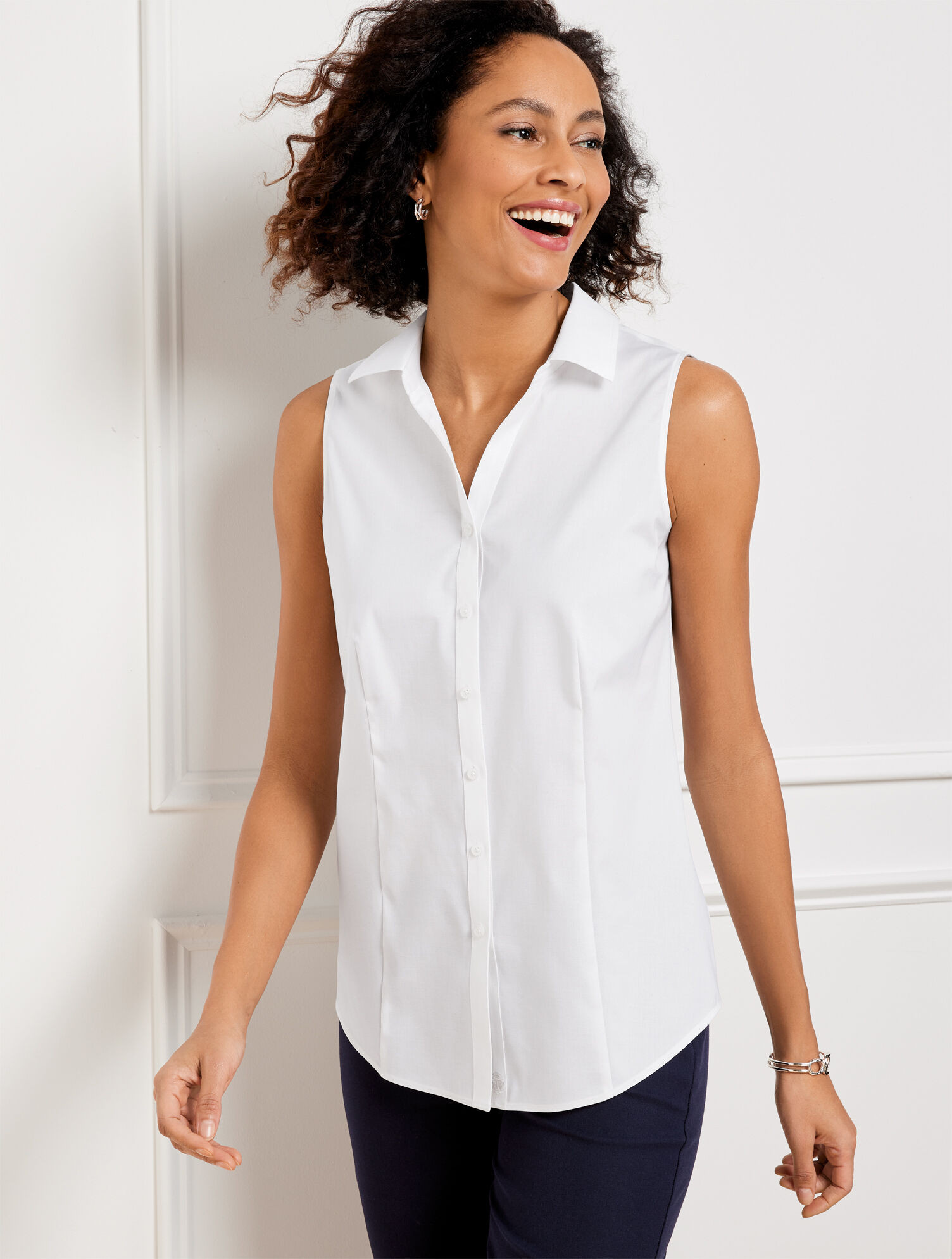 Non-Iron Sleeveless Perfect Shirt | Talbots
