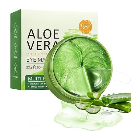 Under Eye Patches - 60PCS Aloe Vera Eye Patches for Puffy Eyes and Dark Circles, Eye Mask Skincar... | Amazon (US)