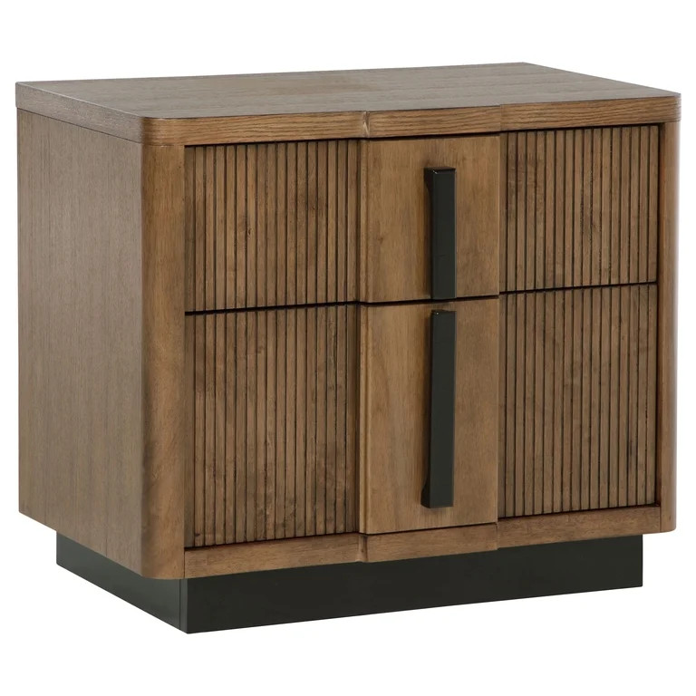 Terrace 2-drawer Nightstand Bedside Table Ash Brown | Walmart (US)