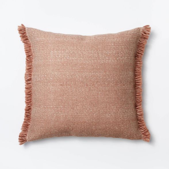Spacedye Woven Square Throw Pillow Clay - Threshold™ designed with Studio McGee | Target
