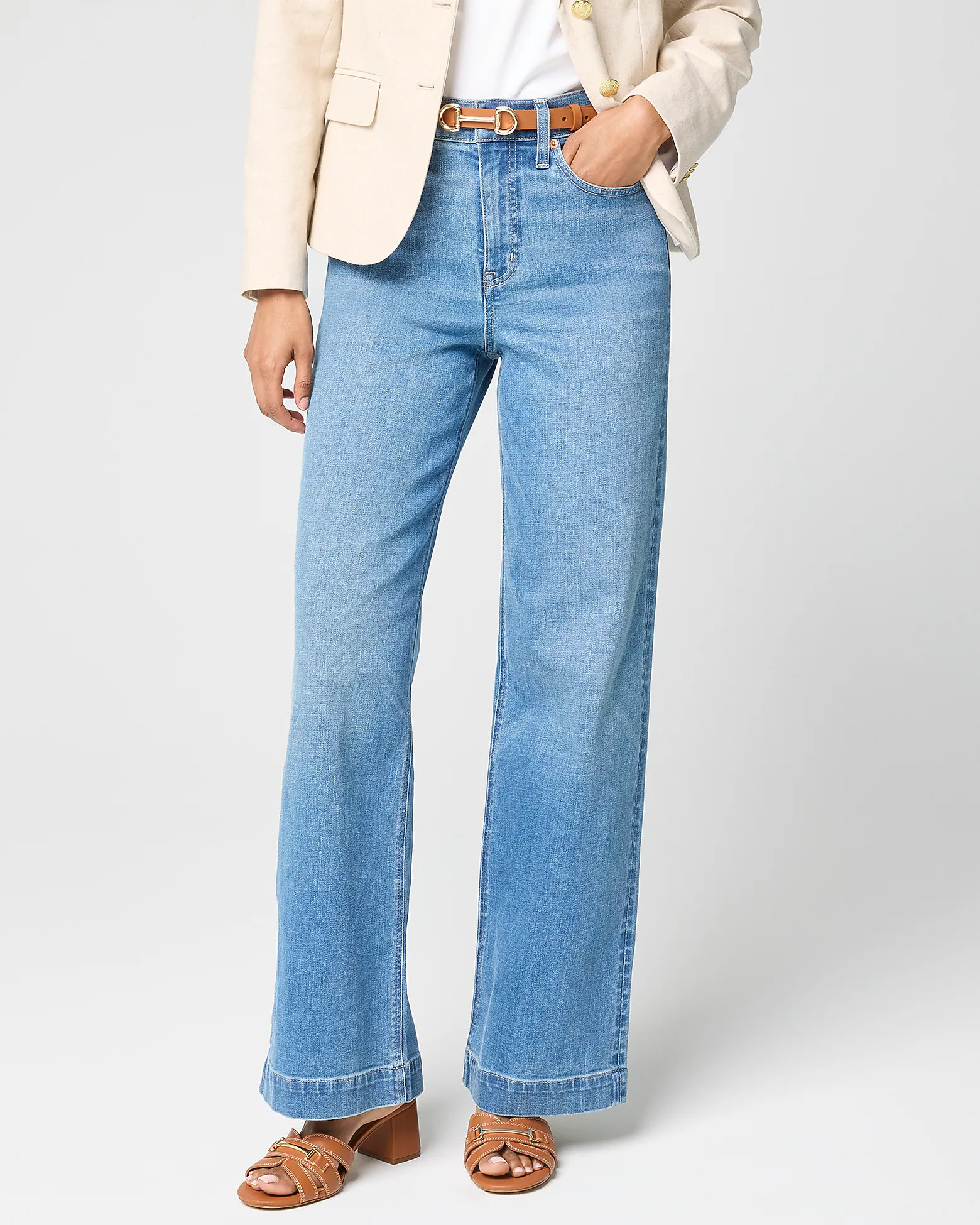 Classic wide-leg jean in signature stretch | J.Crew Factory