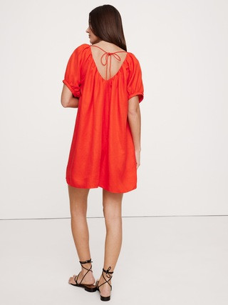Viscose-Linen Mini Dress | Banana Republic (US)