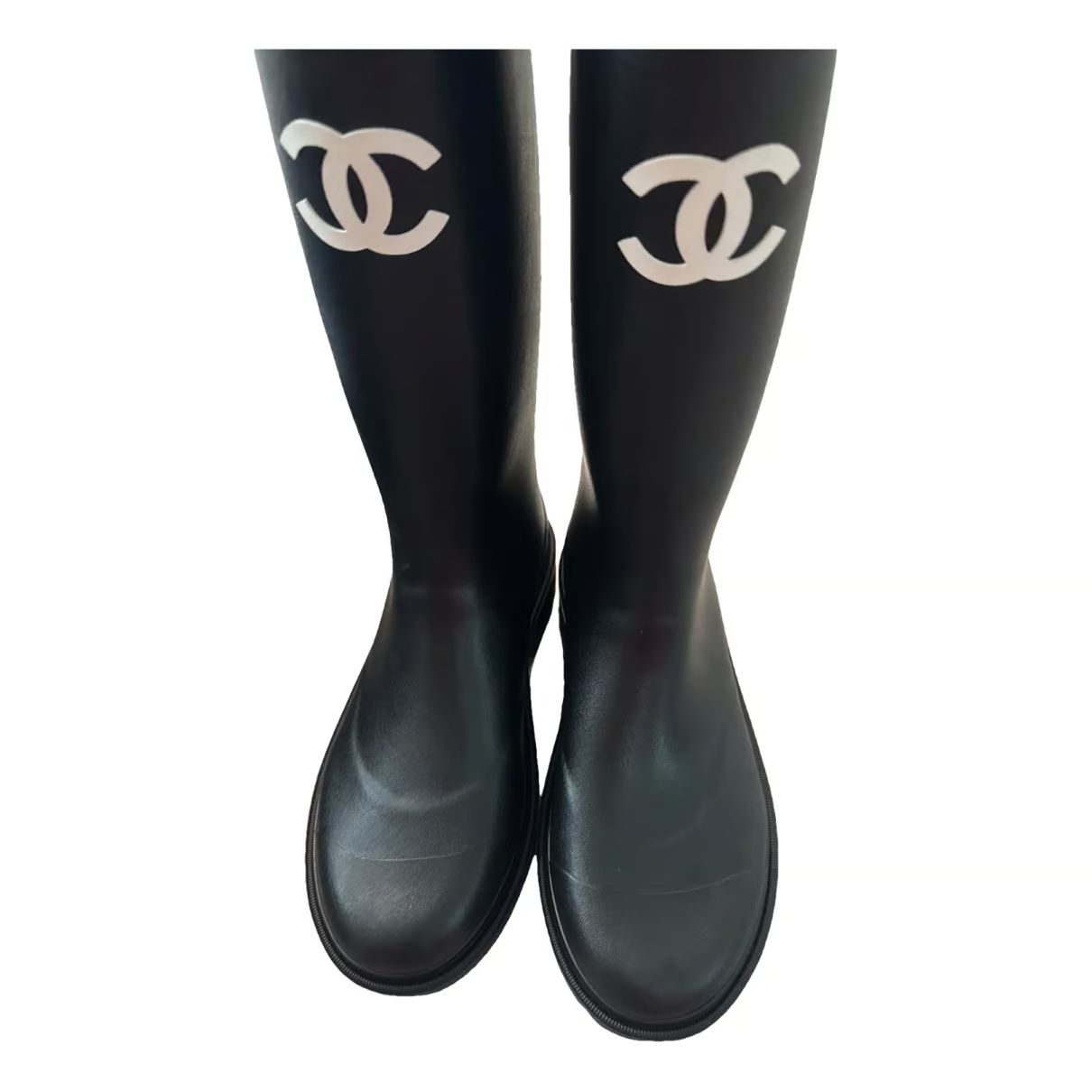 Boots Chanel Black size 39 EU in Rubber - 38122454 | Vestiaire Collective (Global)