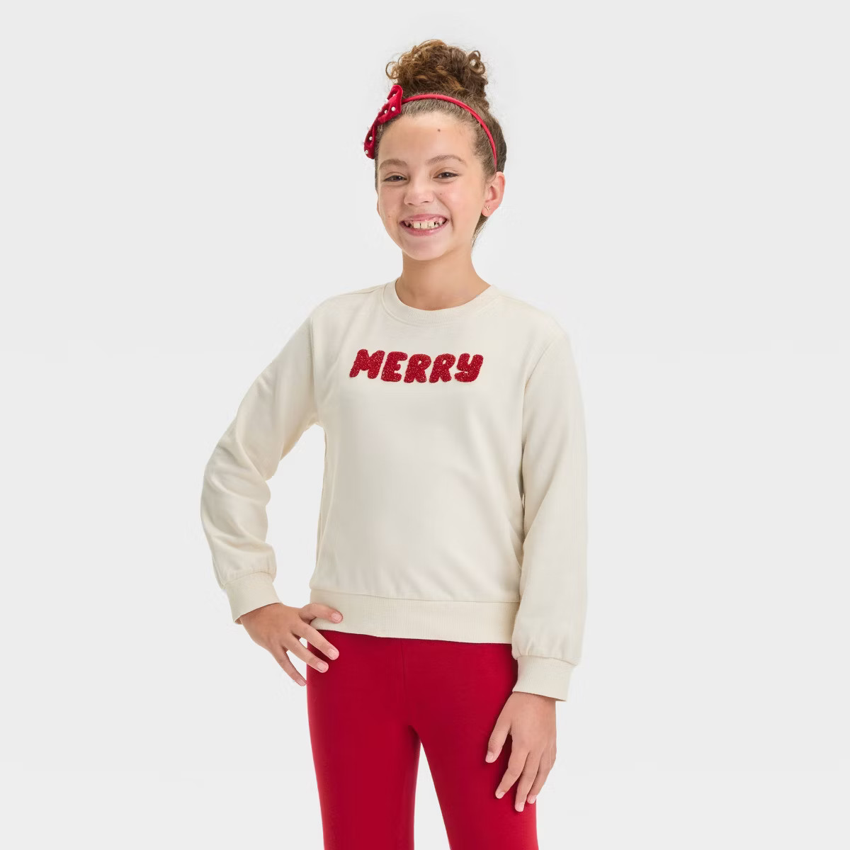 Girls' French Terry Pullover Sweater - Cat & Jack™ | Target