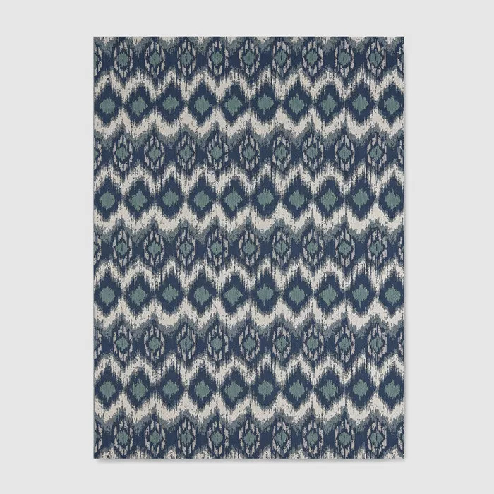 Ikat Outdoor Rug Blue - Threshold™ | Target