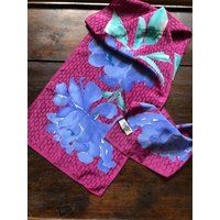 Vintage Veresa By Vera Scarf Sash, Polyester Floral Scarf, Purple Periwinkle & Green, Long Mid Centu | Etsy (US)