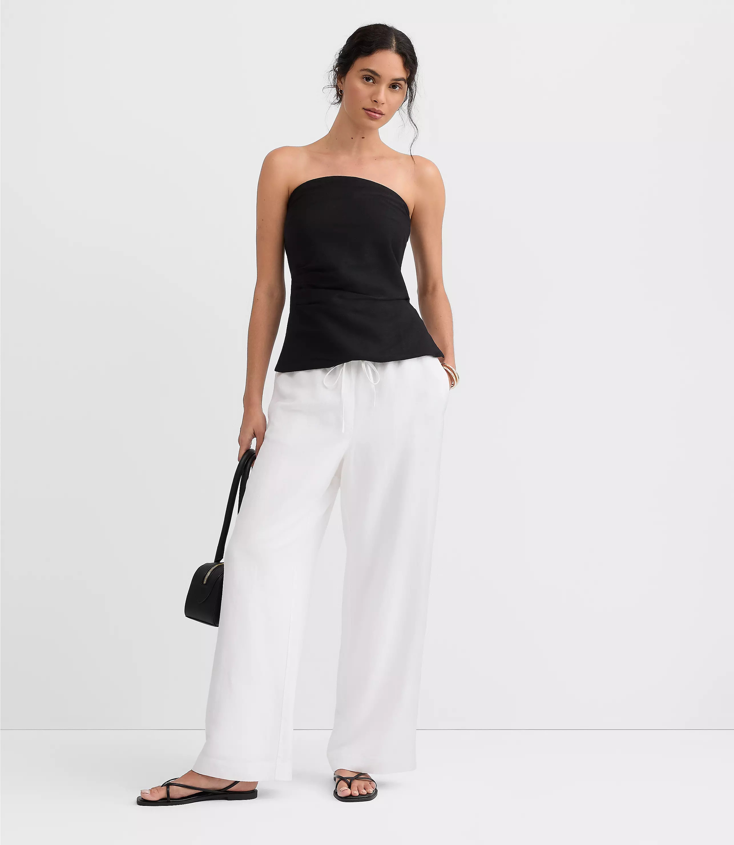 Sawyer Pull On Pants in Linen Blend | LOFT