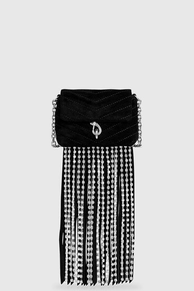 Edie Micro Crossbody With Crystal Fringe | Rebecca Minkoff