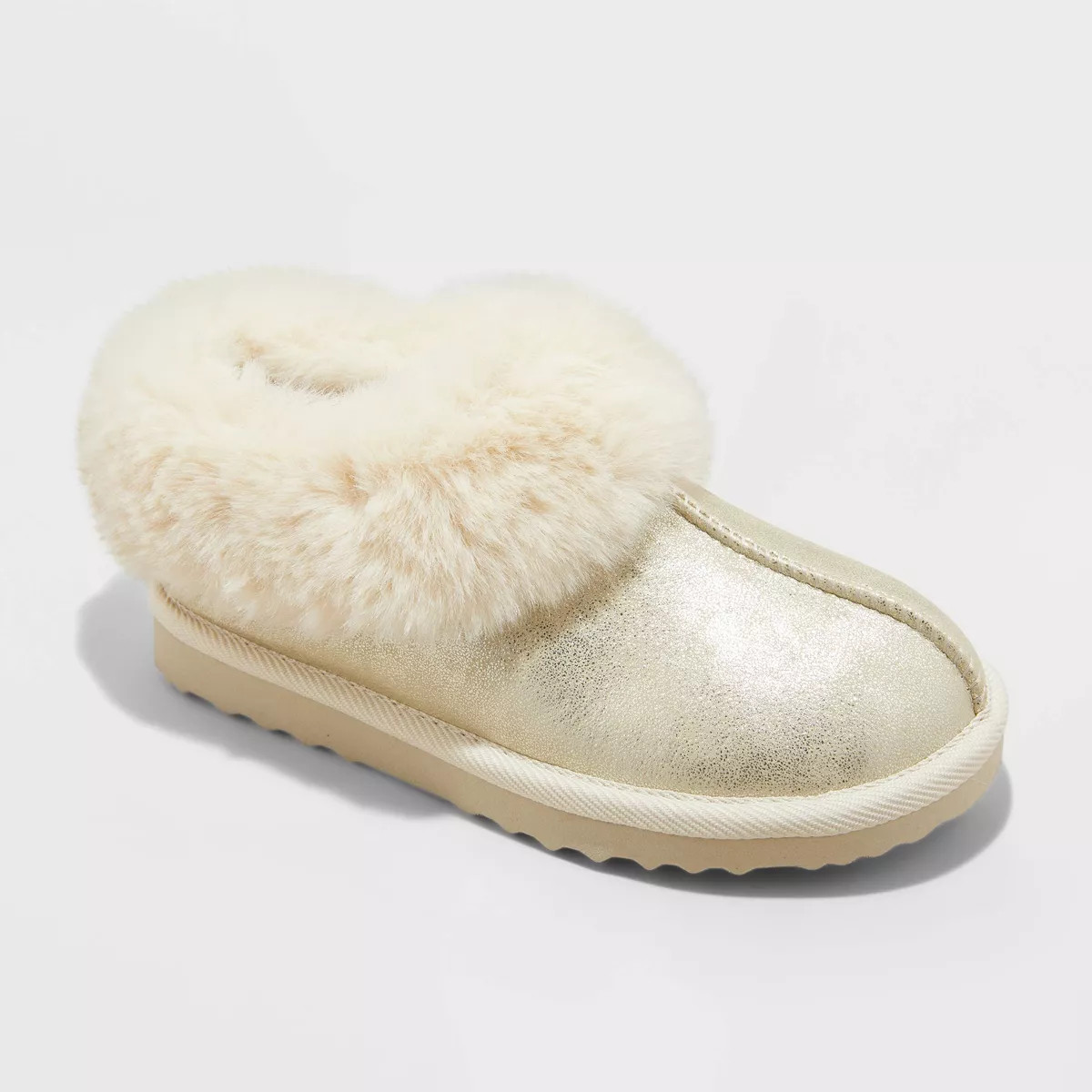 Kids' Faux Fur Cuff Scuff Slippers - Cat & Jack™ | Target