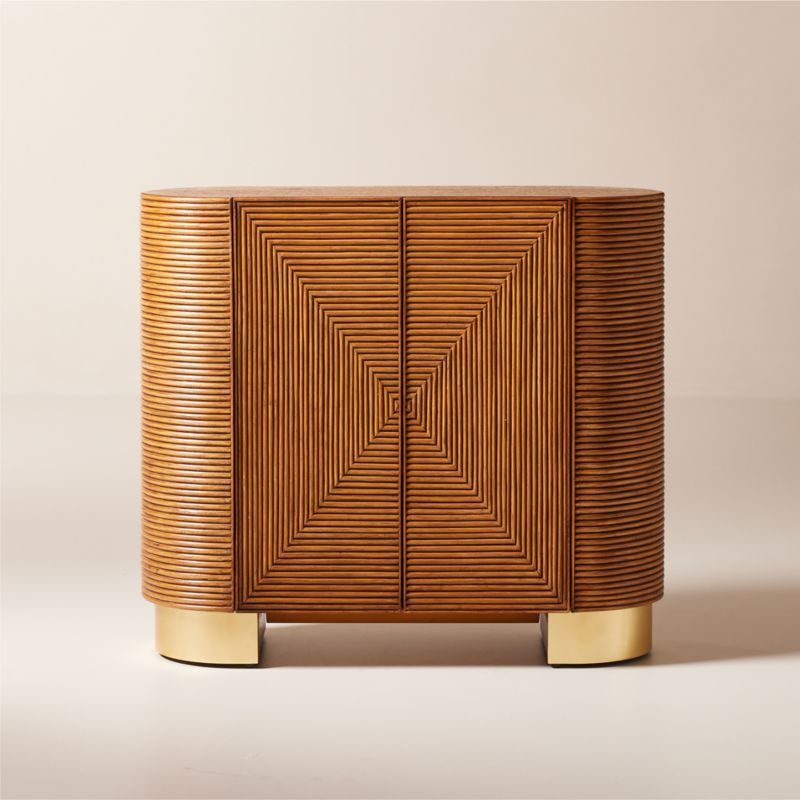 Avalon Rattan Bar Cabinet + Reviews | CB2 | CB2