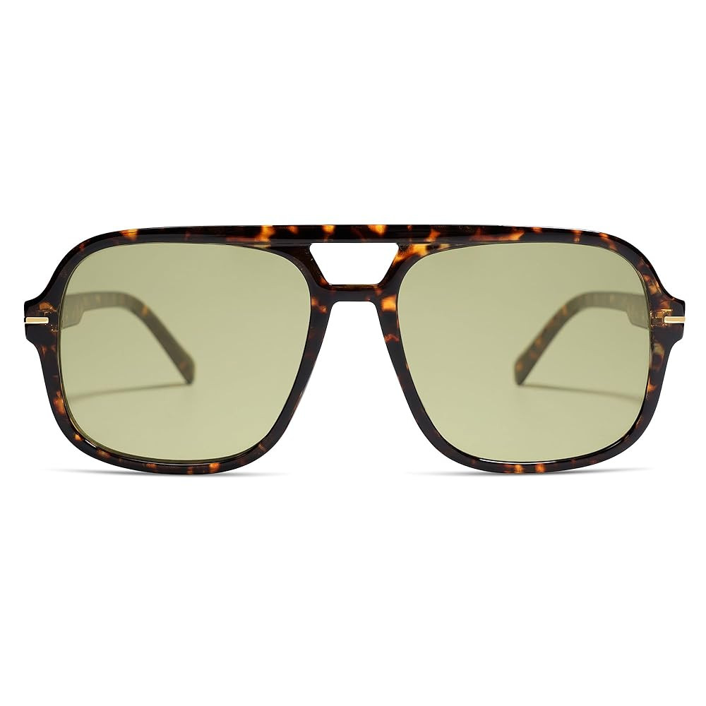 Retro Trendy Square Aviator Sunglasses Womens Mens 70s Classic Vintage Oversized Sun Glasses AR82... | Amazon (US)