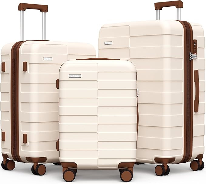 Luggage Sets 3 Piece (3-YEARS VIP SERVICE) Hardside Expandable Ultra Durable 100% PC Lightweight ... | Amazon (US)