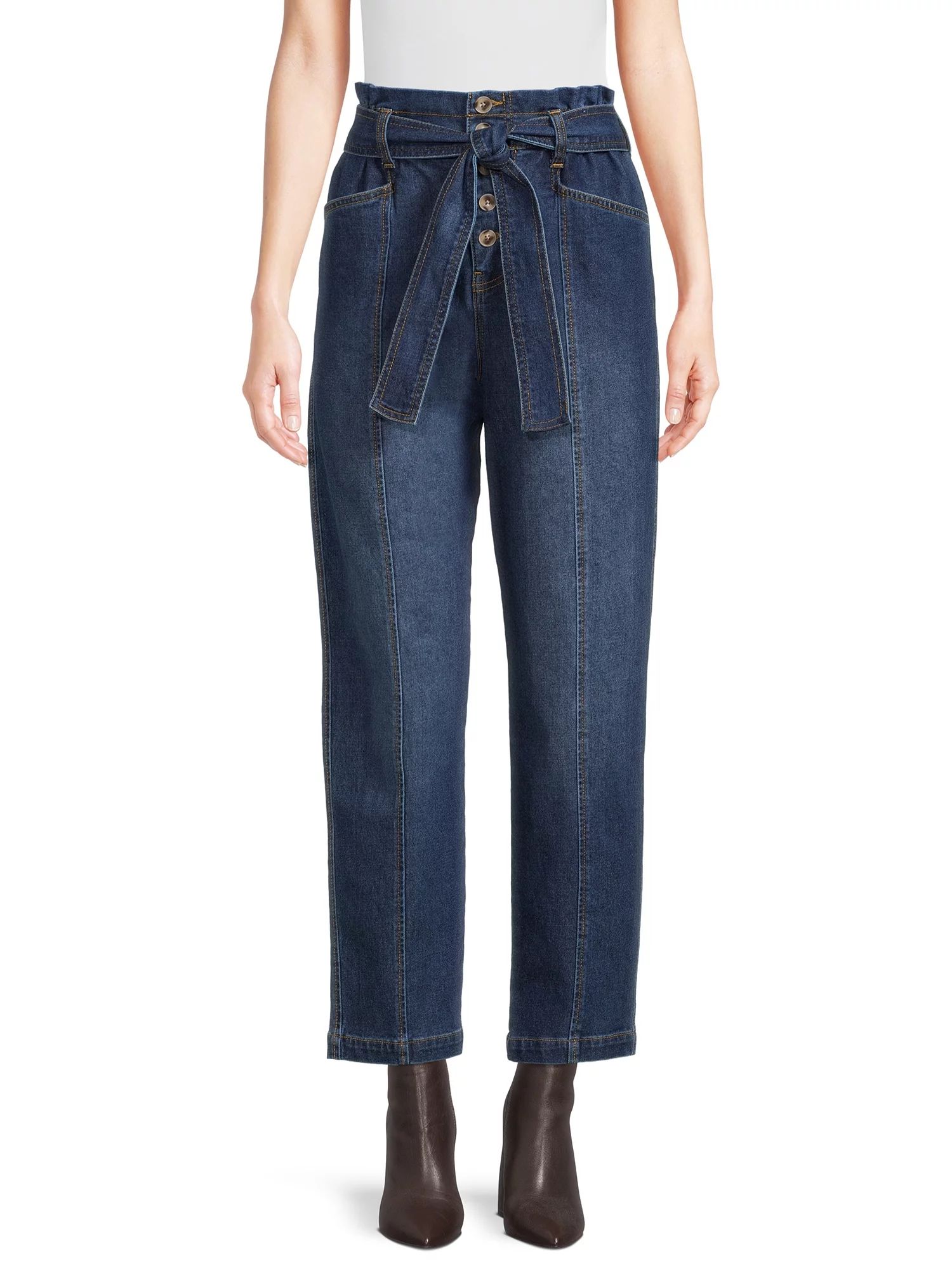 Time and Tru Women's Paperbag Jeans | Walmart (US)