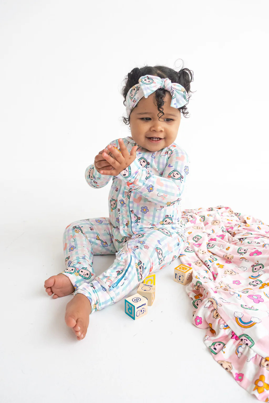 Dream Big Little Co x CoComelon SPRINGTIME MELON DREAM RUFFLE ROMPER | Dream Big Little Co.