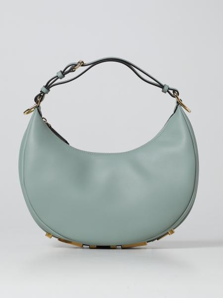 FENDI: Borsa graphy in pelle - Menta | Borsa A Spalla Fendi 8BR798A5DY online su GIGLIO.COM | Giglio.com - Global Italian fashion boutique