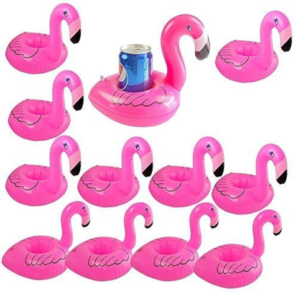 HDSHIMAO Flamingo Inflates Coasters, Inflatable Drink Holder Float Coasters 12-Pack | Amazon (US)
