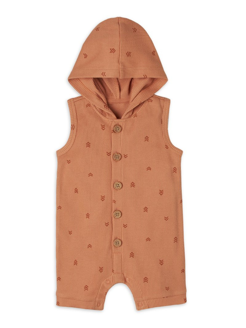 Modern MomentsModern Moments by Gerber Baby Boy Hooded Sleeveless Romper, Sizes 0/3M-24MUSD$10.00... | Walmart (US)