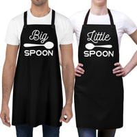 Big Spoon Little Aprons, Couples Couple Apron Set, His & Hers Kitchen Couples, Mr Mrs Foodie Gift | Etsy (US)