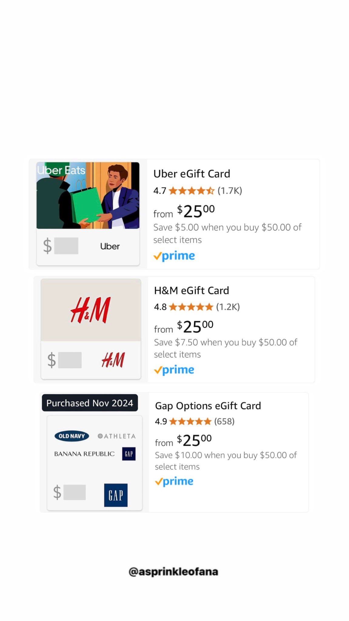 Save up to 20% off select e-gift cards! 

#LTKfamily #LTKgiftguide #LTKsale