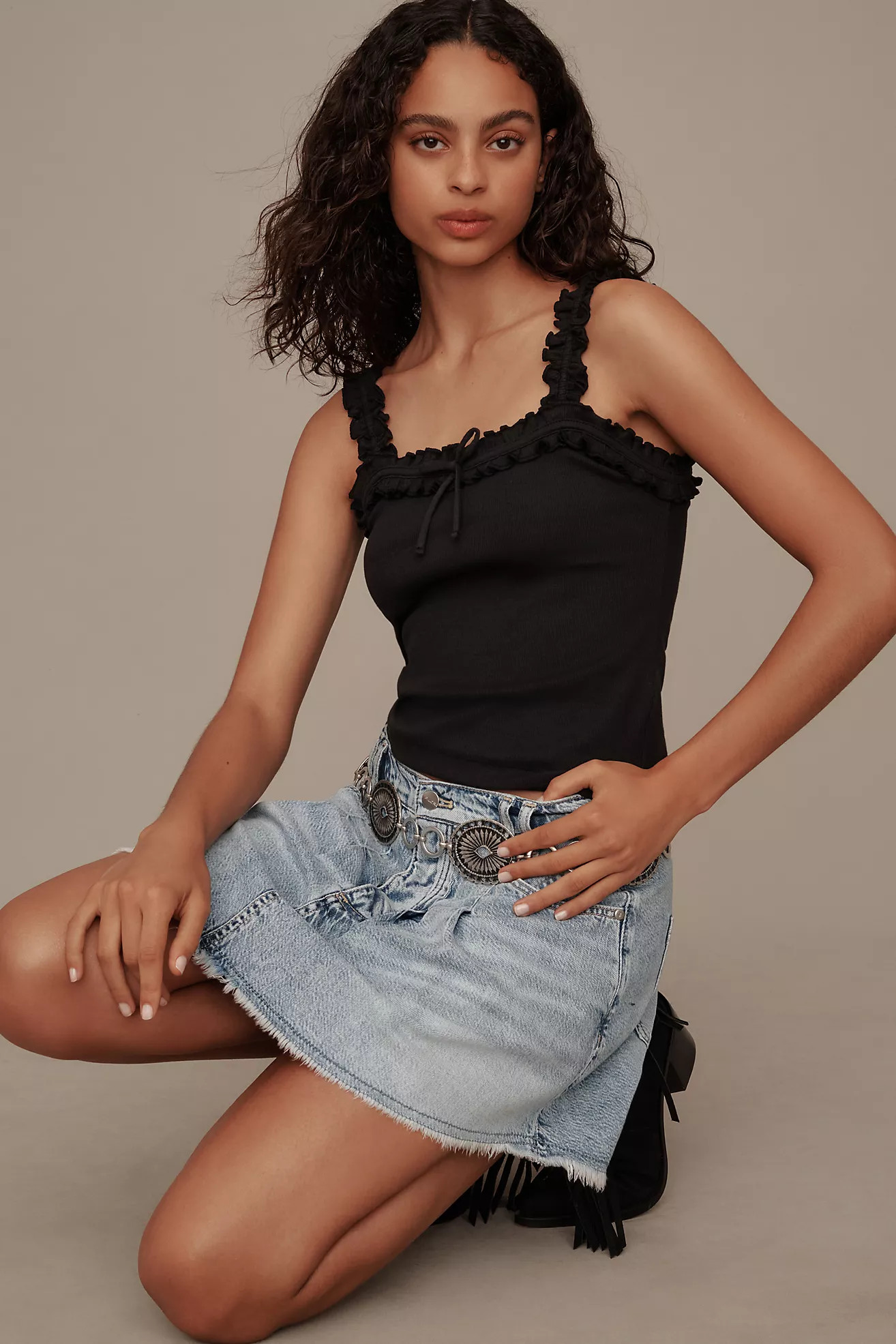 The Dorrie Ruffled Cami by Maeve | Anthropologie (US)