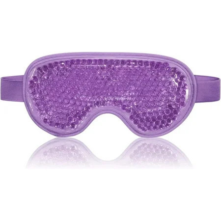 Cooling Eye Mask Gel Eye Mask Reusable Cold Eye Mask for Puffy Eyes Eye Ice Pack Eye Mask with Soft Plush Backing for Dark Circles Migraine Stress Relief(Purple) | Walmart (US)