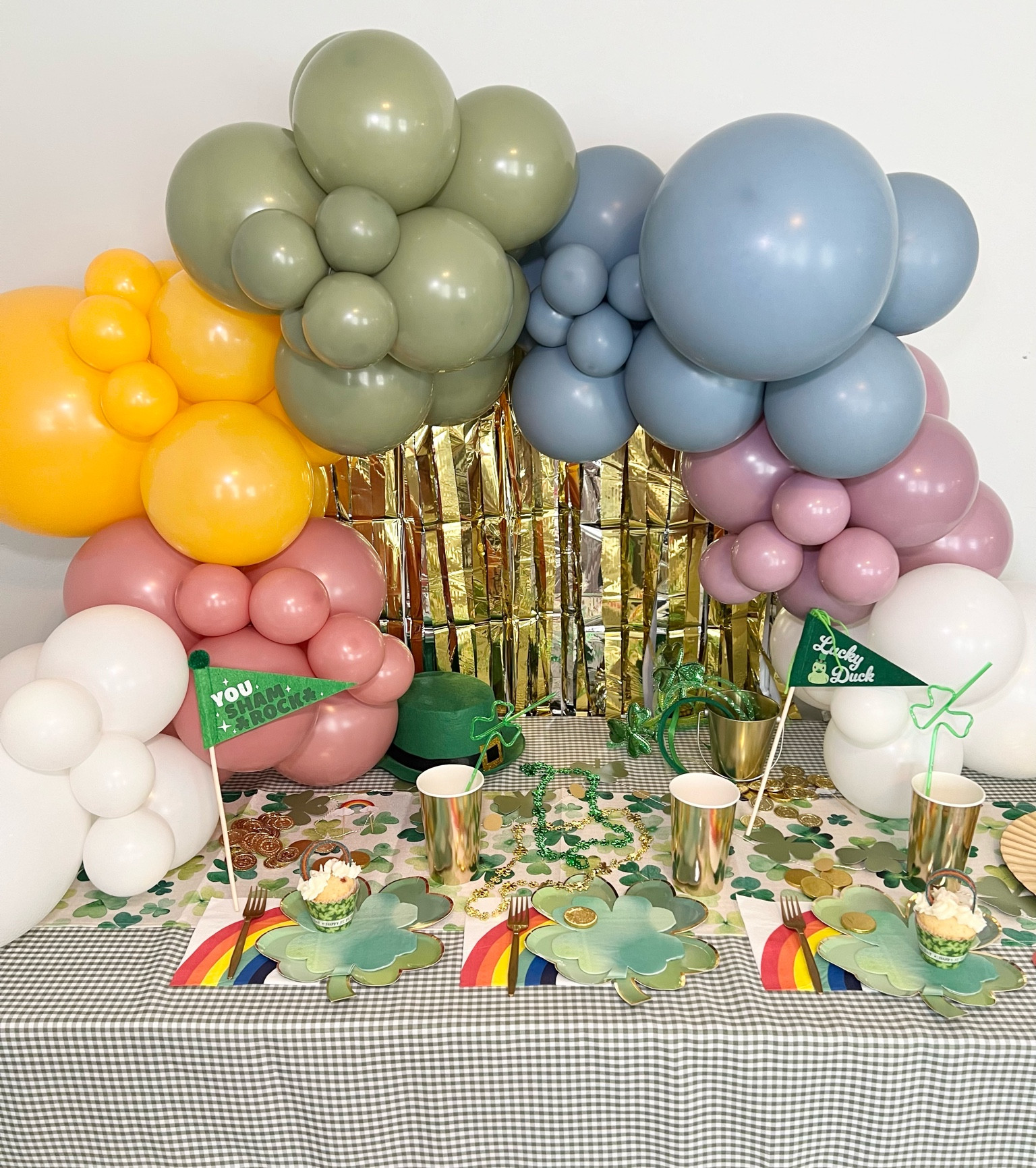 Simply Celebrate’s St Patrick’s Day Party! 🍀🌈
featuring muted rainbow tones, shamrock plates, gold coins and more goodies. Sure to make anyone feel like the luckiest! 

#LTKparties #LTKSeasonal