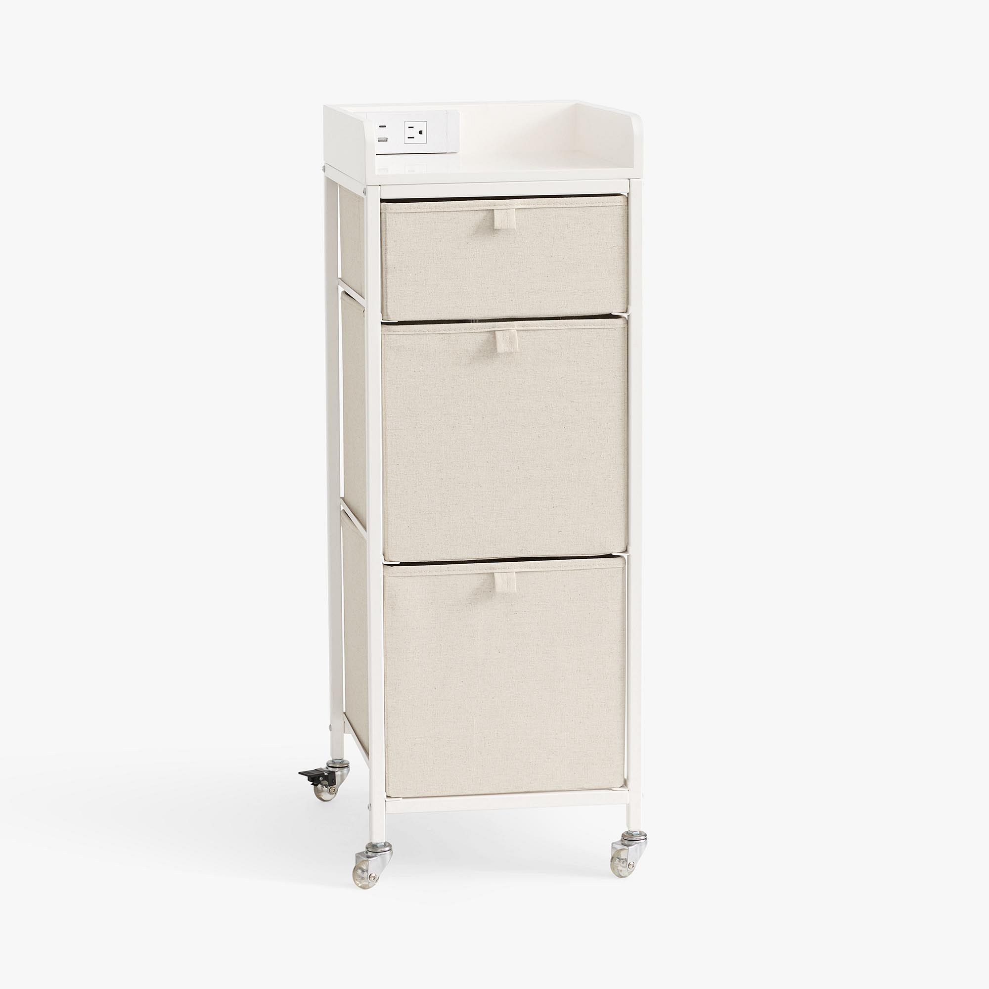 Tall Plug-In Rolling Cart | Pottery Barn Teen