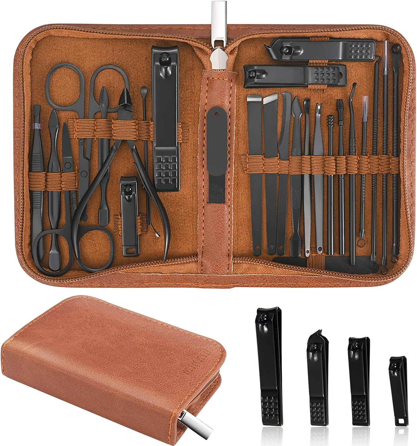 Manicure Set Professional Nail Clipper Kit-26 Pieces Stainless Steel Manicure Kit,nail Care Tools... | Amazon (US)