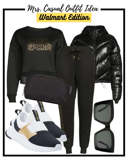 Walmart love and sport’s Athleisure outfit idea. Puffer jacket  

#LTKstyletip #LTKSeasonal #LTKunder50