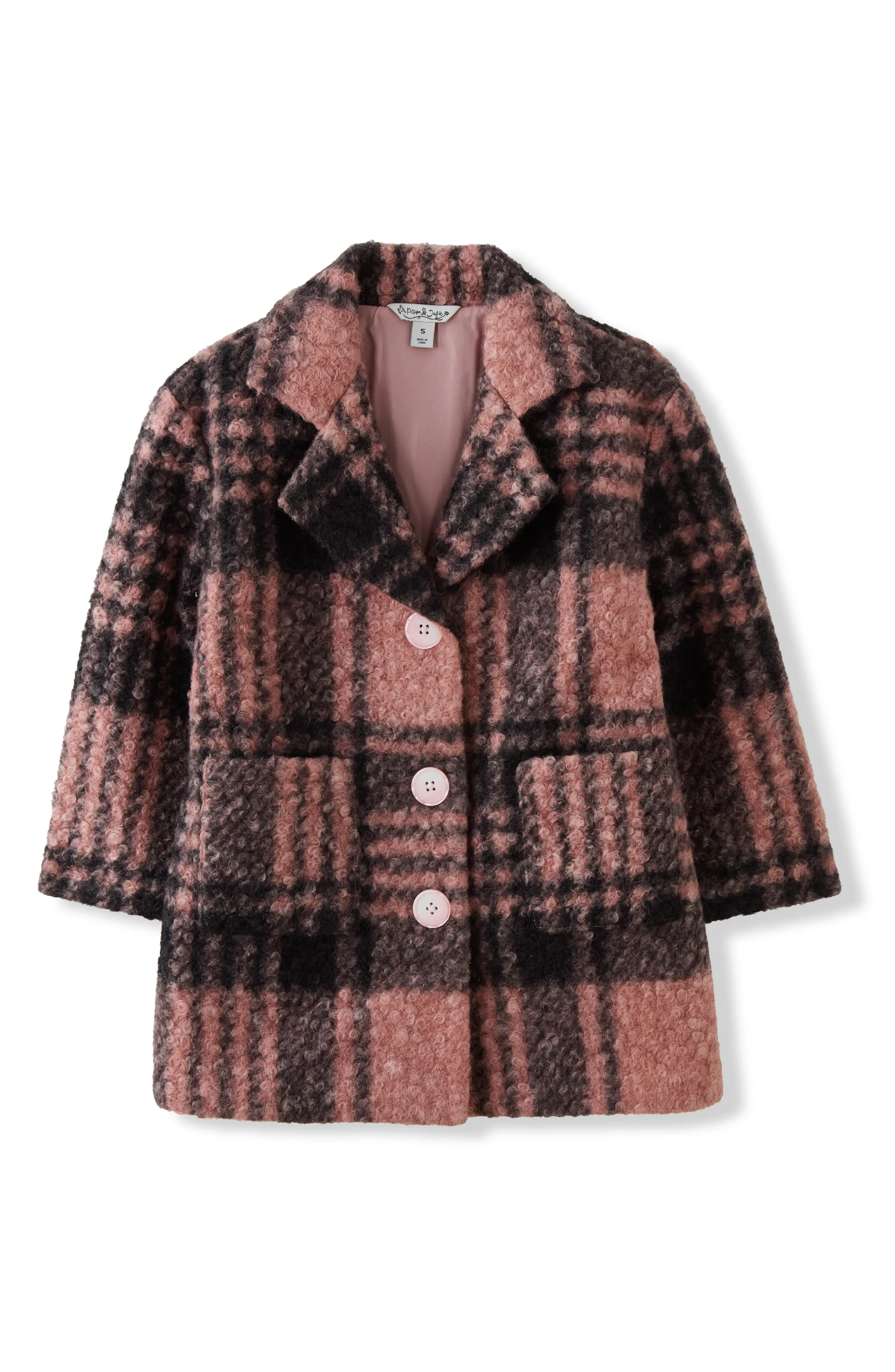 Pippa & Julie Kids' Nicole Oversized Plaid Coat | Nordstromrack | Nordstrom Rack