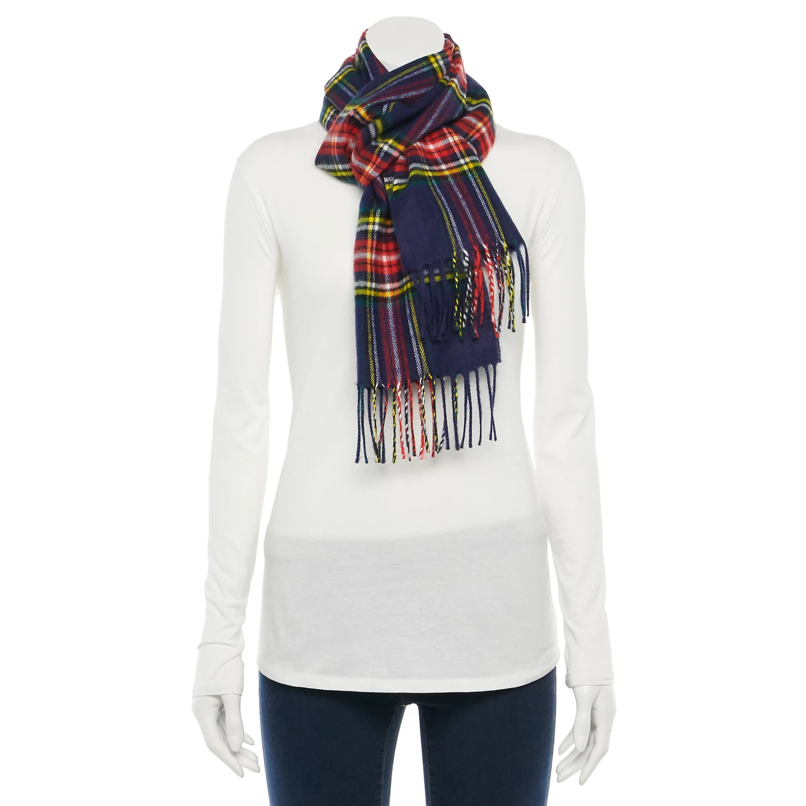 Women's Softer Than Cashmere Dark Tartan Plaid Muffler Scarf | Kohl's
