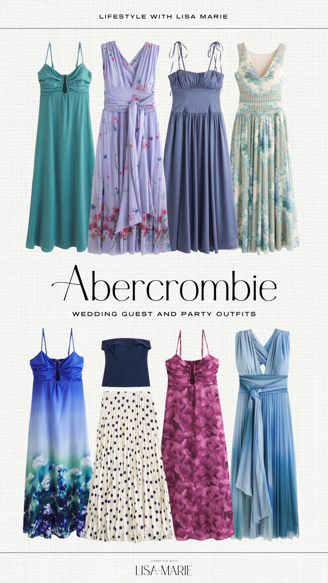 Abercrombie wedding guest and party outfits! Midi and maxi dresses for summer events, special occasions, weddings, vacations and showers. Two piece sets. Floral and polka dot print dresses. Dresses for garden weddings and rehearsal dinners.

#LTKxAbercrombie #LTKSeasonal #LTKPetite