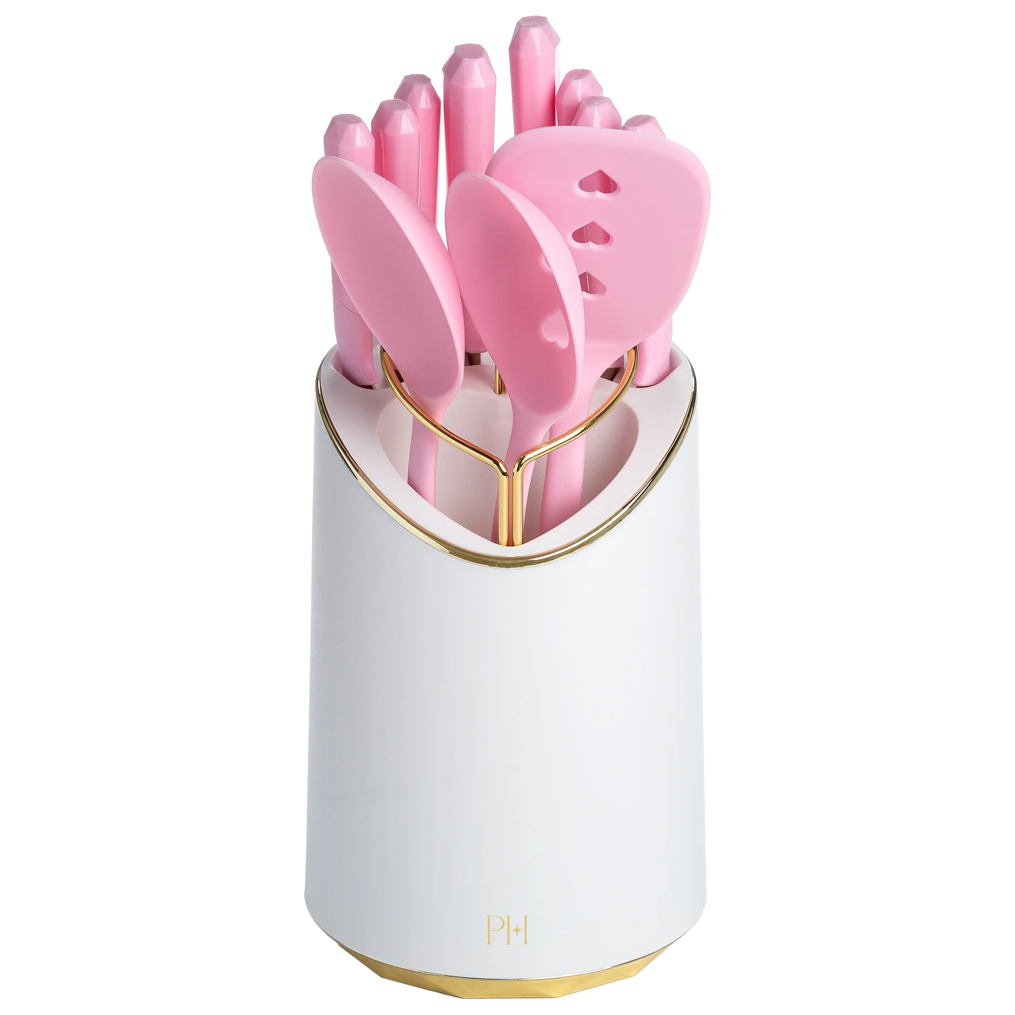 Paris Hilton 12 Piece Knife and Kitchen Utensil Set with Caddy, Pink | Walmart (US)