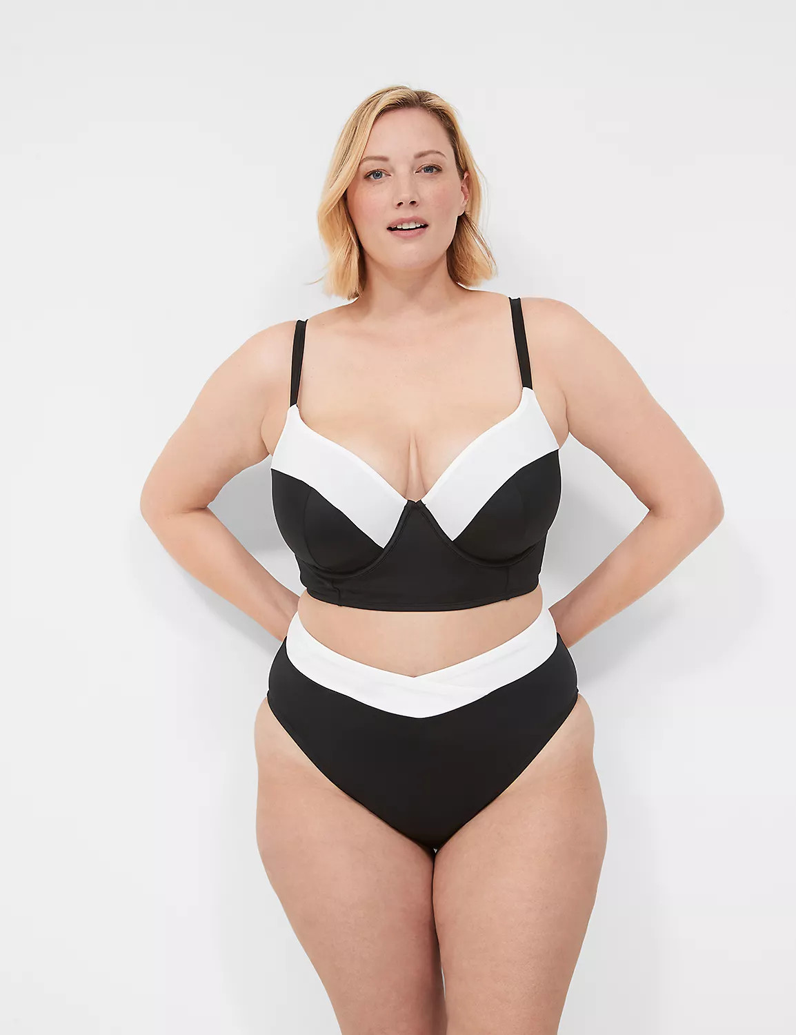 Cross-Over Waistband Swim Brief | LaneBryant | Lane Bryant (US)