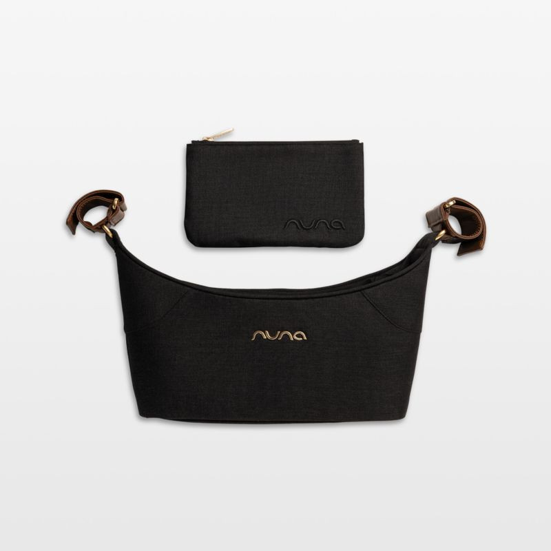 Nuna Caviar Black Stroller Organizer Bag | Crate & Kids | Crate & Barrel