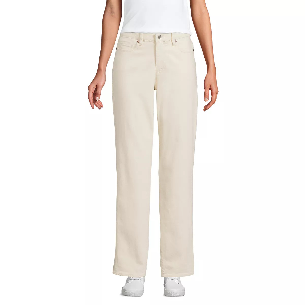 Lands' End Women's Soft Denim Mid Rise Boyfriend Jeans | Target