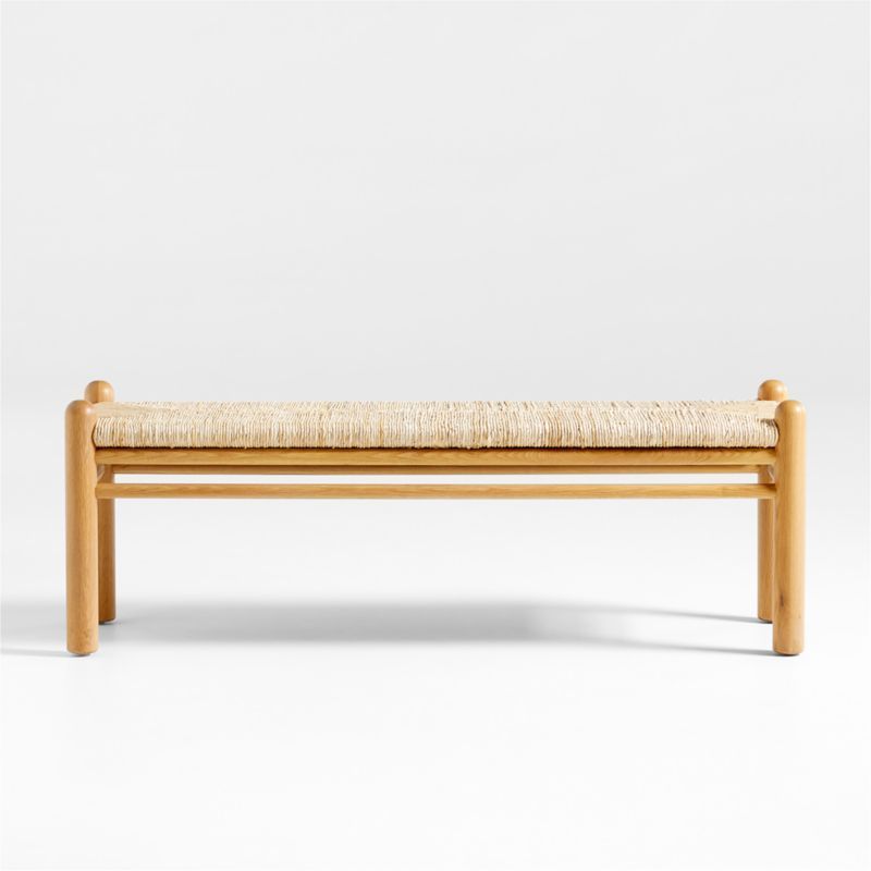 Rambler Rush Woven Bench | Crate & Barrel | Crate & Barrel