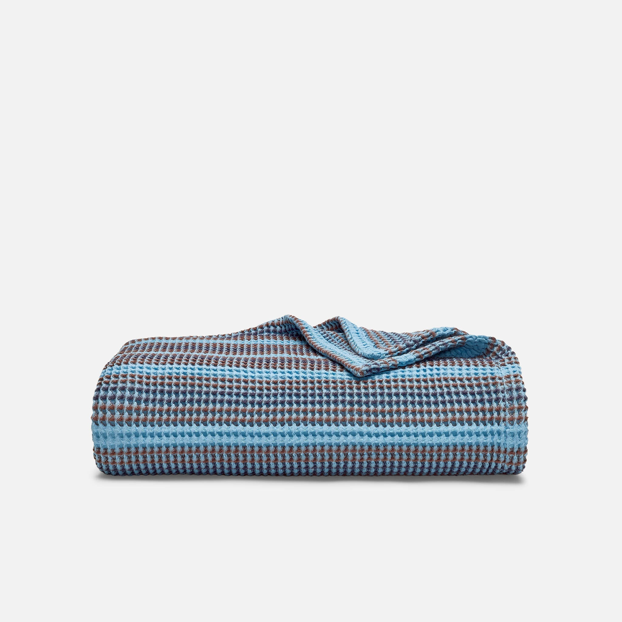 Brooklinen Dreamweave Waffle Throw Blanket in Mahogany Stripe | Brooklinen